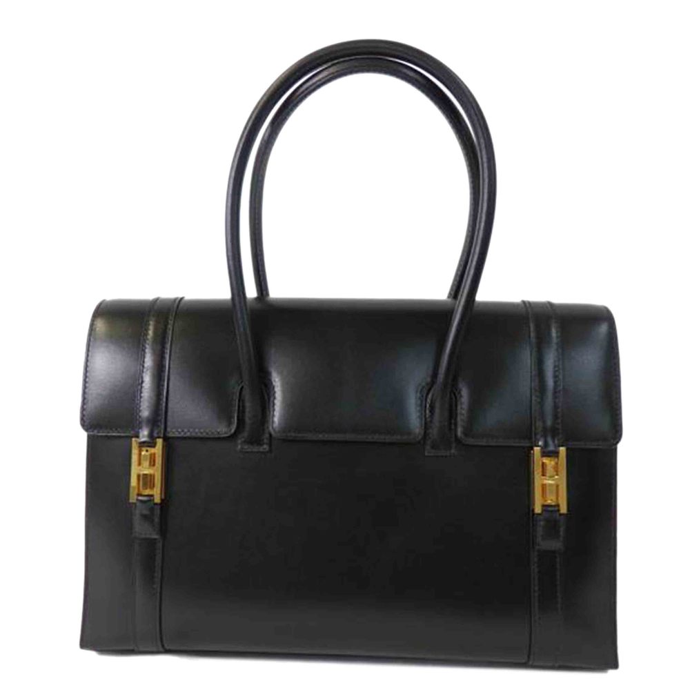 Hermes Drag Box Calf Tote Bag Black